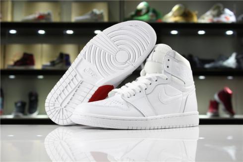Nike Air Jordan I 1 Retro Men รองเท้าบาสเก็ตบอลสีขาว All Love