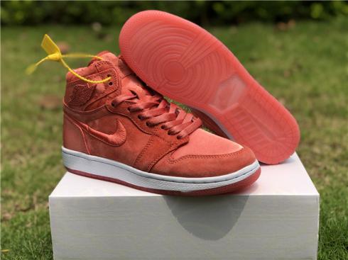 Nike Air Jordan I 1 Dámské basketbalové boty Chinese Red All