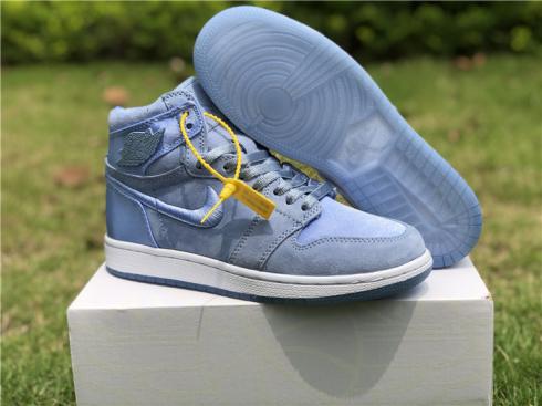 Nike Air Jordan I 1 Women Basketball Shoes Light Blue All