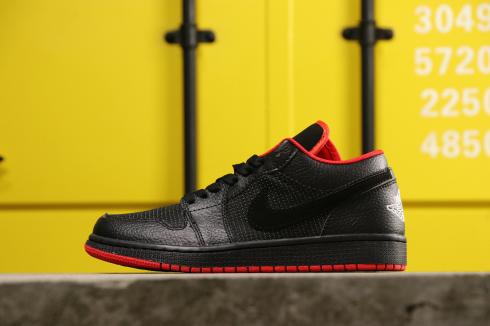 2019 Air Jordan 1 AJ1 Low Black Red 553558-616 Basketball Shoes