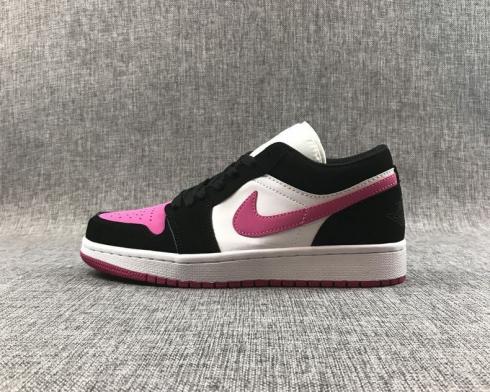 Sepatu Basket Pria Air Jordan 1 Low Pink White Black AJ9884-442