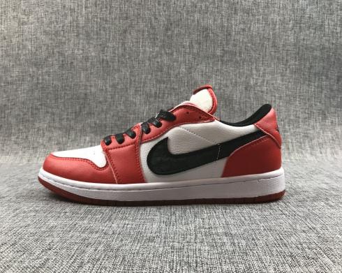 Air Jordan 1 Low Rood Wit Zwart Basketbalschoenen CV3045-008