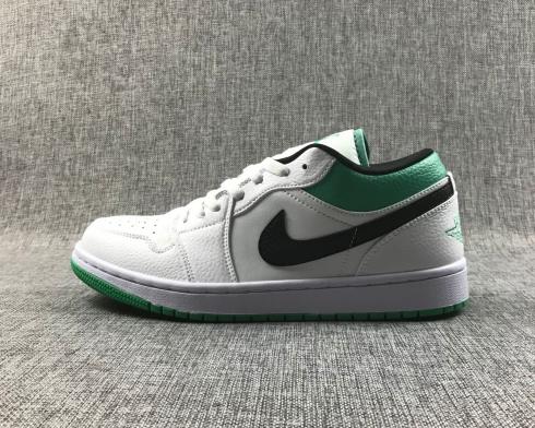 Air Jordan 1 Low Sweater Белый Черный Зеленый Баскетбольные кроссовки CZ8458-113