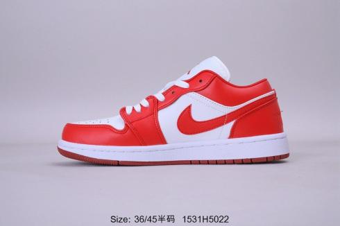 Air Jordan 1 Low White Red Goods Pánské basketbalové boty 553550-611