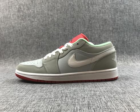 Air Jordan 1 復古低綠紅白籃球鞋 55355-021