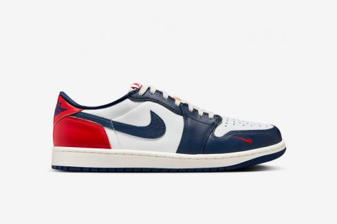 Air Jordan 1 Retro Low OG HQ2993-100 Gym Midnight Summit Navy White Red