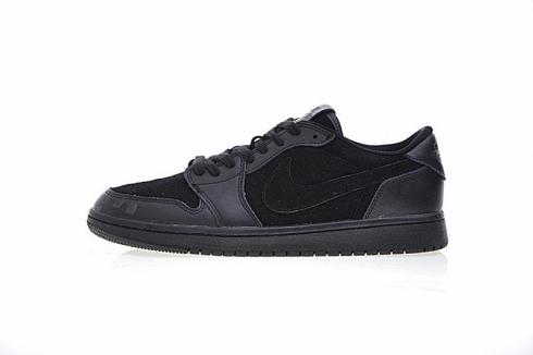 Баскетбольные кроссовки Nike Air Jordan 1 Low OG Premium Triple Black 919701-010