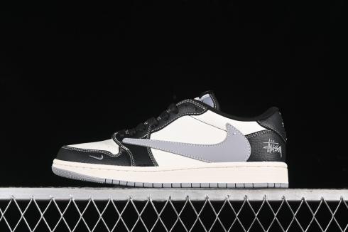 Travis Scott x Fragment Design x Nike Air Jordan 1 Low OG Sail Black Silver Grey XZ5168-001