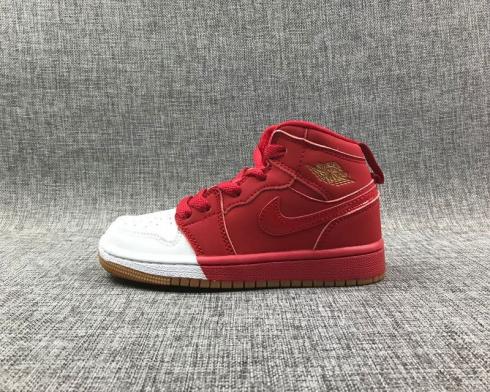 детски обувки Air Jordan 1 Mid Gp Aj1 1 White Red Match 640737-026