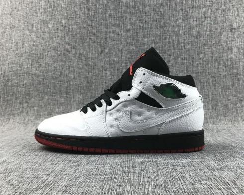 Air Jordan 1 復古中白黑紅男籃球鞋 555369-101