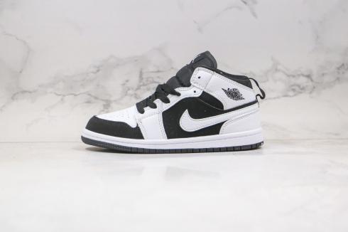 παιδικά παπούτσια Nike Air Jordan 1 Mid White Black AJ1 K554724-113