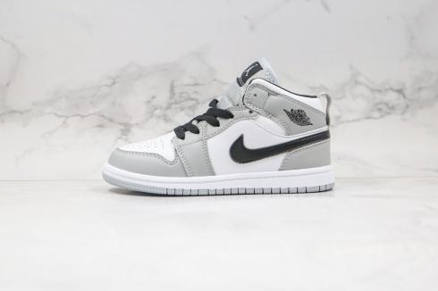Nike Air Jordan 1 Retro Mid Light Smoke Grey Black White AJ1 Basketball Shoes K554725-092
