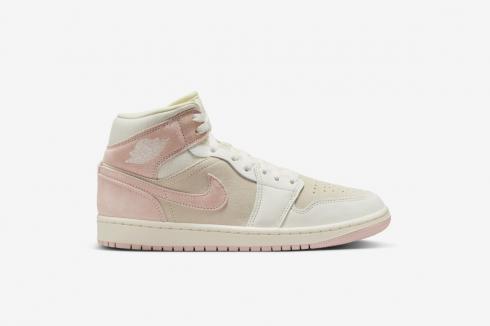 Wmns Air Jordan 1 Mid Se FQ1926-161 Pink Coconut Sail Milk Legend