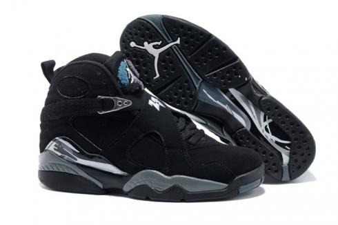Nike Air Jordan Retro 8 VIII Черные серые мужские и женские баскетбольные кроссовки