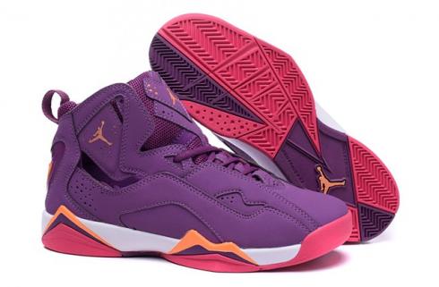 Nike Air Jordan True Flight AJ7.5 Grap สีส้มสีชมพู GS รองเท้าผู้หญิง 342774 517 ใหม่