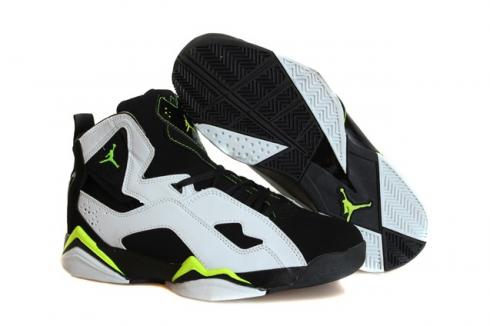 Nike Air Jordan True Flight Chaussures de basket-ball Whsite Black Lemon 342964 133