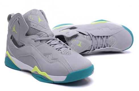 Nike Air Jordan True Flight Shoes Grey Volt Turbo Green 342774 043