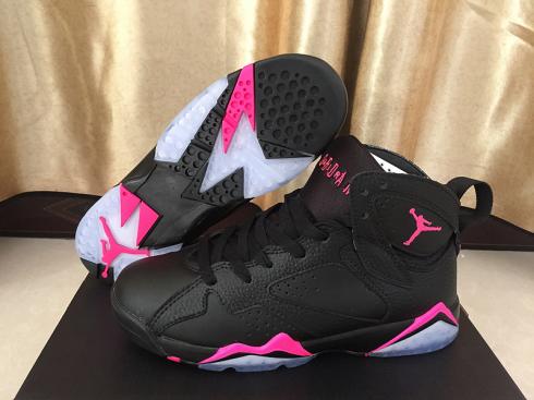 Nike Air Jordan Retro 7 VII GS Black Pink sapatos femininos 442960-018