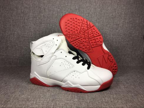 Buty Do Koszykówki Nike Air Jordan VII 7 Retro Męskie Białe Czerwone