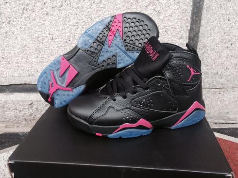 Nike Air Jordan VII 7 Retro negro rosa Mujer zapatos de baloncesto 442960-018