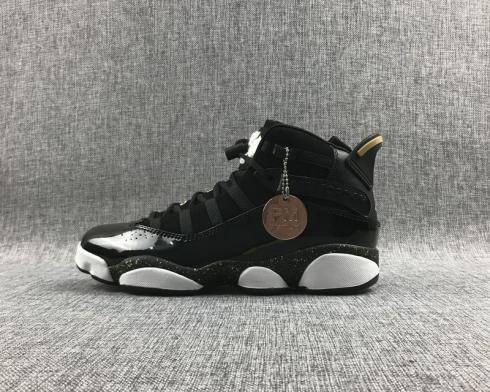 Air Jordan 6 High Retro Blanco Negro Oro Zapatos de baloncesto 332157-091