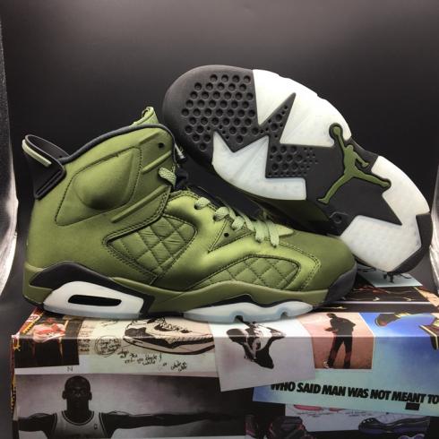 รองเท้าบาสเก็ตบอล Nike Air Jordan 6 Men Camo Green AH4614-303