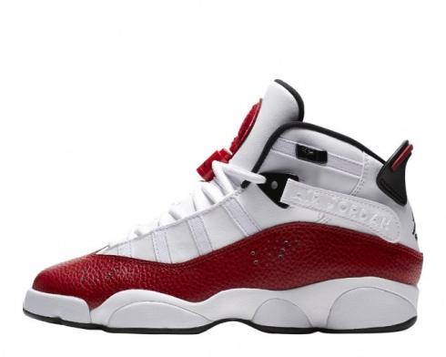 Nike Air Jordan 6 Rings Blanc Rouge Noir Gym Rouge Baskets Chaussures 323419-120