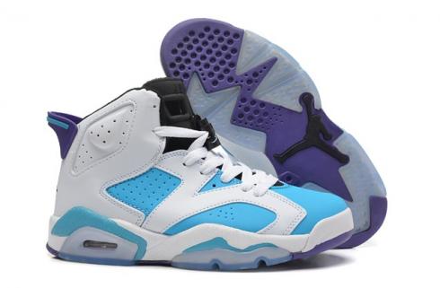 Nike Air Jordan 6 VI Retro White Sky Blue női cipőket