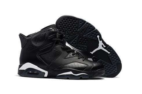 Nike Air Jordan Retro VI 6 Black Cat Schwarz Weiß Herrenschuhe 384664-020