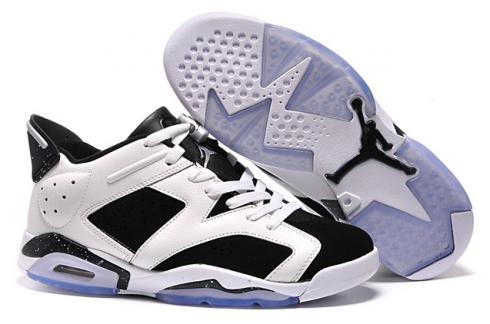 Nike Air Jordan 6 VI Low IR Retro Basketball Giày nam màu trắng đen 304401 101
