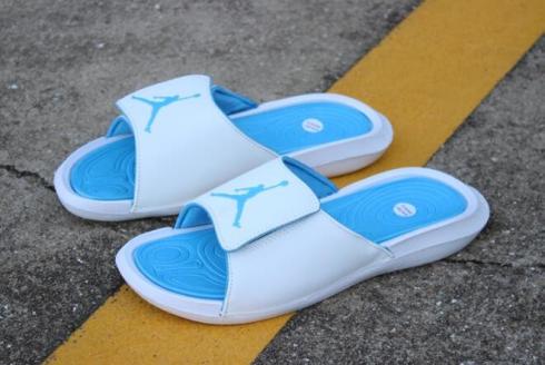 de nouvelles sandales Air Jordan Hydro 6 BG blanc ciel bleu pour hommes et femmes 881473 107