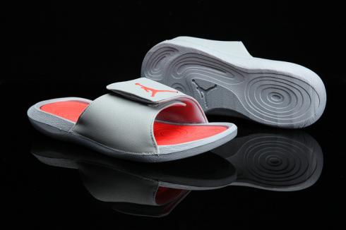 Nike Jordan Hydro 6 серые оранжевые мужские тапочки Sandal Slides 881473-028