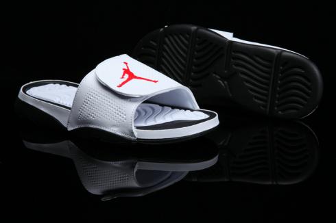 Nike Jordan Hydro 6 belo črno rdeče moške sandale natikače 820257-121