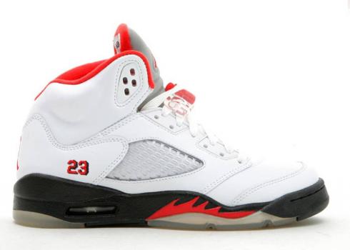 Air Jordan 5 Retro Gs Countdown Pack Fire White Black Red 134092-163