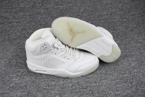 Nike Air Jordan 5 Premium 純白金白 881432-003