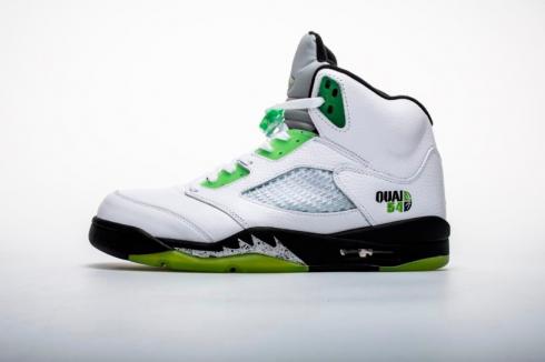 Nike Air Jordan 5 Retro Quai54 Q54 467827-105 Blanco Verde
