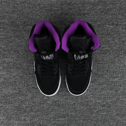 Nike Air Jordan V 5 GS Deadly Black Purple AJ5 Retro női kosárlabdacipőt 440892-029