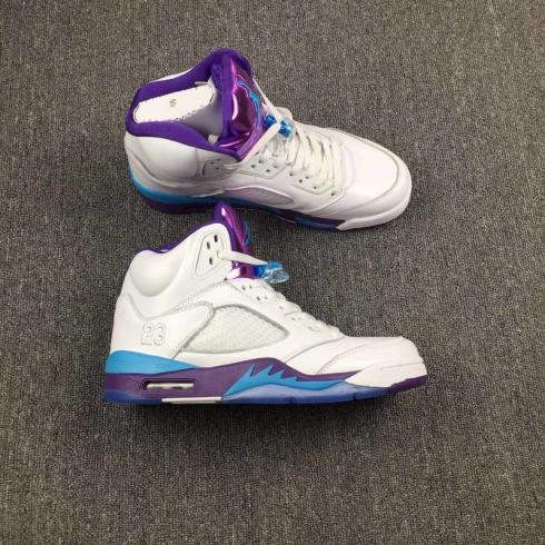 Nike Air Jordan V 5 High Retro White Purple Blue Unisex čevlje
