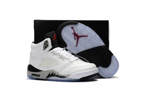 Nike Air Jordan V 5 Retro Kid Children Basketball Shoes All White Black New