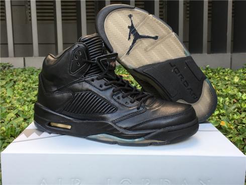 รองเท้าบาสเก็ตบอล Nike Air Jordan V 5 Retro Premium Pinnacle Black 881432-010