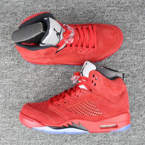 Nike Air Jordan V 5 Retro Red suede rosso sangue scarpe da basket 136027-602