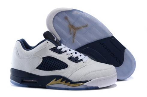 Nike Air Jordan 5 V Retro Low Dunk From Above White Gold 819171 135