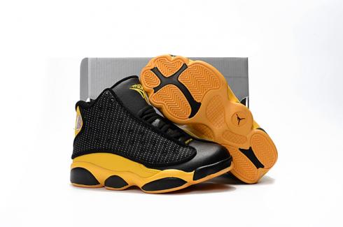 Buty Nike Air Jordan 13 Dziecięce Czarne Żółte Nowe