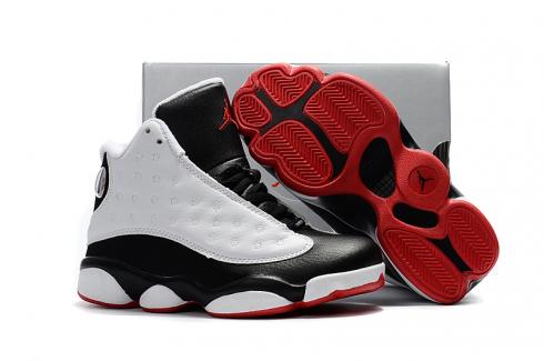 Nike Air Jordan 13 Kids Shoes Branco Preto Vermelho Novo