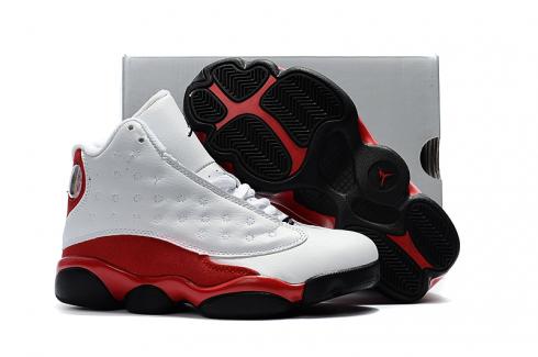 Nike Air Jordan 13 Zapatos para niños Blanco Negro Rojo Especial