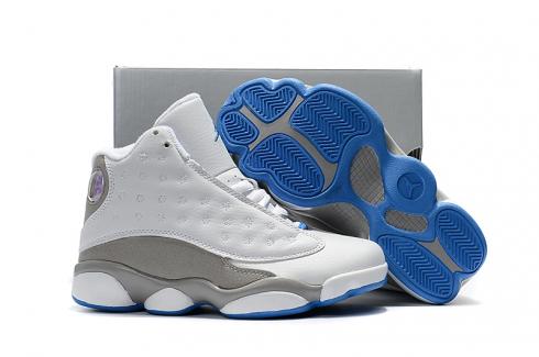 Nike Air Jordan 13 Zapatos para niños Blanco Azul Gris Nuevo