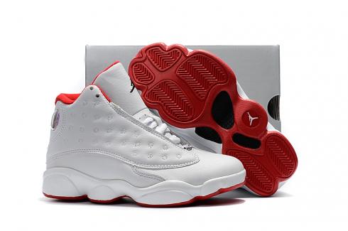 Nike Air Jordan 13 Kids Shoes White Red New