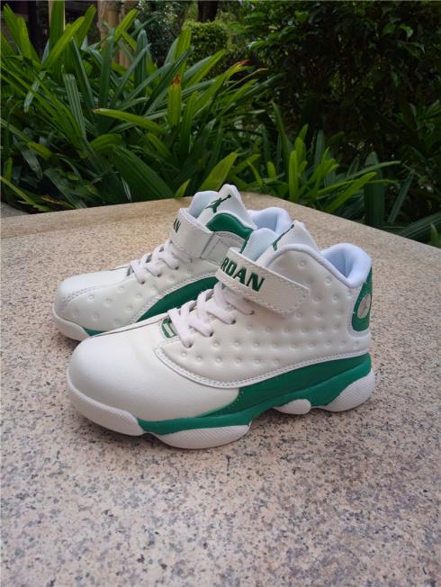 Nike Air Jordan XIII 13 兒童鞋白綠