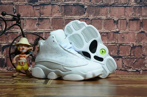 Nike Air Jordan XIII 13 Retro Kid Детская обувь новый белый серебристый