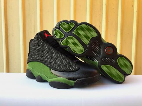 Мужские туфли Air Jordan 13 Зеленый Черный Новый 310004